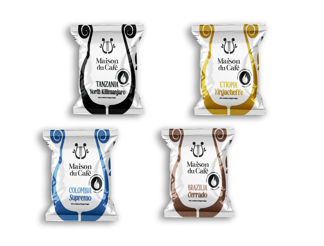 Capsule de Cafea Mix 4 Origini Compatibile cu sistemul Nespresso®* Capsule cafea mix 4 origini