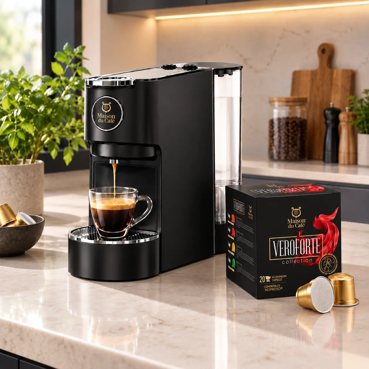 Espressor capsule bucatarie
